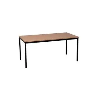 Gürkan Mehrzwecktisch buche rechteckig, Vierkantrohr schwarz, 160,0 x 60,0 x 75,0 cm