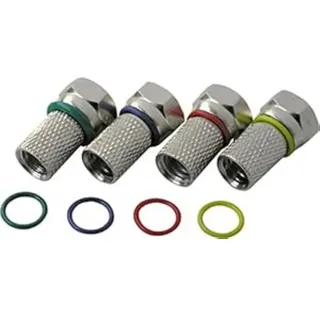Schwaiger FSTFR7004 531 Typ F, 4 Stück, Typ F, silberfarben, Sichtverpackung, 4 Stück