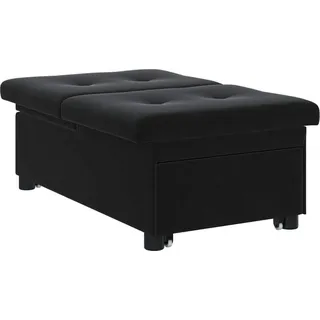 vidaXL Schlafsofa Schwarz 194 x 67 x 82 cm Samt - Schwarz