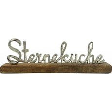 Bild von LIVING Deko-Schriftzug »Sterneküche«, aus Holz und Aluminium, beige