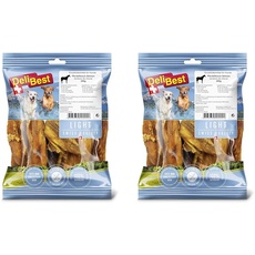 DeliBest Light Pferdesehnen I Dental Sticks I Hundesnacks getreidefrei I natürlicher Hunde Zahnsteinentferner I Kauartikel aus Pferdefleisch für Hunde I Hundezahnpflege Snack 200g (Packung mit 2)