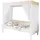 Himmelbett Lino 90 x 200 cm Kiefer massiv weiß/beige