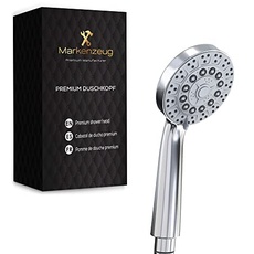 MARKENZEUG© Premium Duschkopf I Duschkopf passend für jede Dusche I hochwertige Handbrause I Duschbrause mit 5 Strahlarten & praktischer selbstreinigender Silikon-Düse I Duschkopf mit Hochdruck