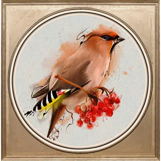 queence Acrylglasbild »Vogel«, Kunst-Vögel-Vogelbilder-Blumen-Blumenbilder-Gemälde, Fine Art-Print in Galeriequalität, grün