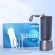 Bild Munddusche mit Selbstreinigungsmodus - Tragbare Munddusche für Zahnreinigung mit 4 Modi und 5 Stk. IPX7 Wasserdichter USB Aufladung für Reise und Heimgebrauch