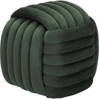 Pouf Karori, Mehrzwecksessel, Nachttisch, Hockerhocker, 45x45 h45 cm, Grün - Grün