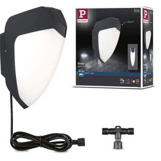 Paulmann 94518 Park + Light LED Außenwandleuchte Ikosea IP44 50x203mm 3000K 5,6W 350lm 12V Anthrazit Kunststoff Garagenlicht 3000 K
