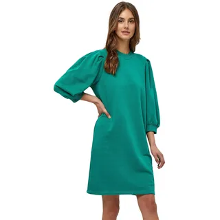 Minus Mika 3/4 Puffärmel Sweat Kleid | Kleid Damen In Türkis | Frühling Kleid Damen Elegant | Größe L