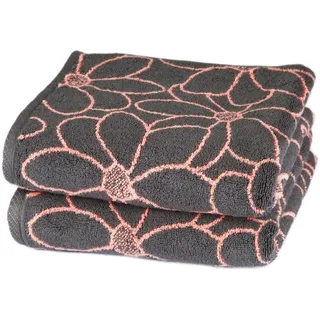 Ross Blütenfond Handtuch 50 x 100 cm bunt