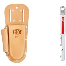 FELCO Etui Nr. 910+ (Holster aus Echtleder für Gartenschere + Schleifstein & Multifunktionswerkzeug (zum Schärfen