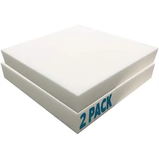 Foamma HD-Polsterschaum, hochdichter Schaumstoff, 5,1 x 50,8 x 50,8 cm, 2 Stück (Stuhlkissen, quadratischer Schaumstoff für Esszimmerstühle, Rollstuhl-Sitzkissen-Ersatz)