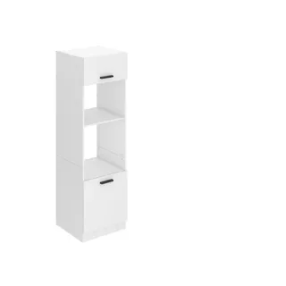 Belini Mikrowelle Schrank 60 x 204 cm Weiß