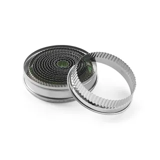 HENDI Ausstechformset, Zackenrand, Ausstechform, Silber