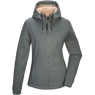 G.I.G.A. DX Damen Strickfleecejacke/Fleecejacke mit Kapuze GW 38 WMN KNTFLC JCKT, aquaverde, 46, 43550-000