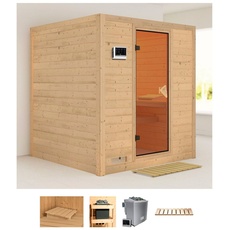 Bild von Sauna »Menja«, (Set), 9-kW-Bio-Ofen mit externer Steuerung beige
