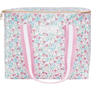Greengate Kühltasche LOUISA Weiß mit Blumen 32x20 cm Isoliertasche Picknick