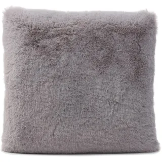 Gözze Fellimitat-Kissen 40 x 40 cm Silberfarben