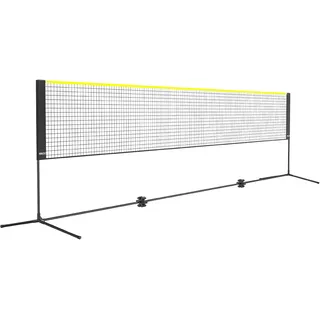 Vevor Badmintonnetz, Höhenverstellbares Volleyballnetz, 510 x 155 x 103 cm Faltbares Pickleballnetz, Tragbares, Einfach Aufzubauendes Tennisnetz-Set mit Stangen, Ständer & Tragetasche