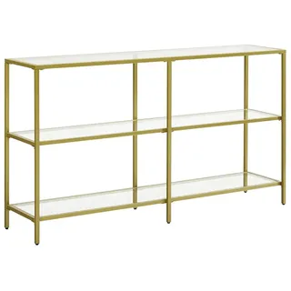 VASAGLE Konsolentisch 130 x 30 x 73,3 cm Gold/Transparent