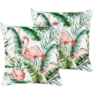 Beliani Ellera Gartenkissen 45 x 45 cm Mehrfarbig