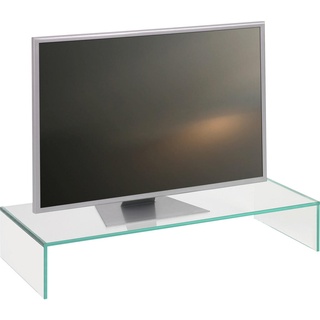 Xora Tv-Aufsatz , Klar , Glas , 80x14x35 cm , Wohnzimmer, TV Möbel, TV-Zubehör