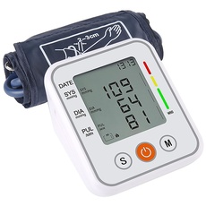 Vollautomatisch Oberarm Blutdruckmessgeräte Blutdruckmessgerät(Blood pressure monitor),Oberarm-Blutdruckmessgerät für den Heimgebrauch, blutdruck messgerät große manschette(Verstellbare 22-35cm)