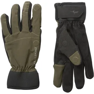 SEALSKINZ Stanford Allwetter-Unterzieh-Sporthandschuhe, wasserdicht, olivgrün-schwarz, Größe M