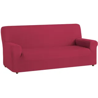 Textil-home Elastischer Sofabezug TEIDE, Sofahusse Couchbezug - 3 Sitzer - 180 a 240 cm. Farbe Rot