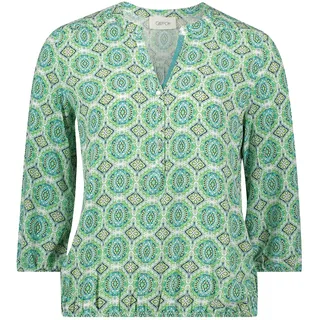 Cartoon Damen Casual-Bluse mit Muster 42, Green/Blue