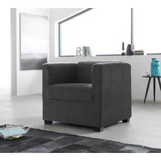 Home affaire Sessel »Bob Cocktailsessel, Clubsessel, Loungesessel« in verschiedenen modernen Farben und Qualitäten, grau