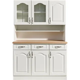WIHO KÜCHEN Küchenbuffet Linz 120 x 50 x 180 cm Weiß
