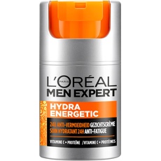 L'Oreal Men Expert Hydra Energetic Anti-Fatigue Feuchtigkeitscreme, mit Proteinen und Vitamin C — 50 ml, Verpackung kann variieren
