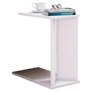 VCM "Holz Beistelltisch Couchtisch Sofatisch Nachto M", 1 Stk. tlg., weiß,