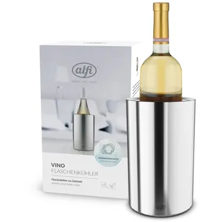 Alfi VINO, stainless steel polished, Flaschenkühler aus Edelstahl für 0,70 bis 1l Flaschen, Weinkühler, Sektkühler, Kühlhalten ohne Kondenswasser und Eiswürfel, spülmaschinenfest, BPA-frei
