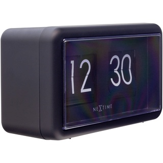 Nextime Flip Clock - Tisch oder Wanduhr - Schwarz - 18x10x7cm - NeXtime