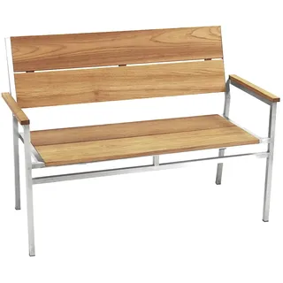 Bank Alabama mit Armlehne Edelstahl - 146 cm