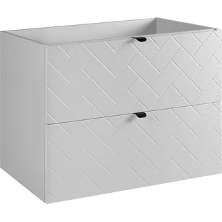 RODAN | Waschbeckunterschrank 80 cm - Weiß Matt - Badezimmerschränke - Badmöbel - Waschbecken Unterschränke - Ohne Platte - Weiß