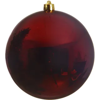 Decorist Kugel XXL dunkelrot matt, bruchfest - Weihnachtkugel, Christbaumkugel XXL - 140 mm