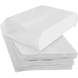 ZOFUN 200 Stück Weiße Papiertüten Klein - 12x20x4CM Zellulose-Geschenktüten aus Papier, Brottüten, Kleine Tüten für Süßigkeiten, Plätzchentüten Papier, Packpapier Tüten für DIY Adventskalender