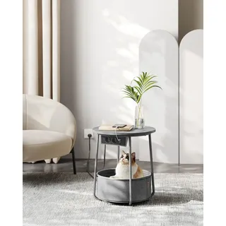 VASAGLE Beistelltisch grau 39,6 x 45,0 x 50,0 cm