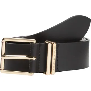 Tommy Hilfiger Damen Gürtel Square 3,5 cm aus Leder, Schwarz (Black), 75 cm