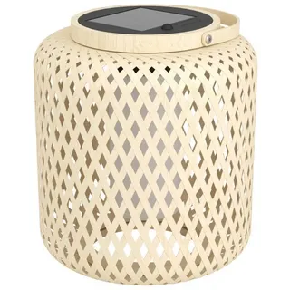 EGLO Tischlampe solar Rattan spritzwassergeschützt IP44