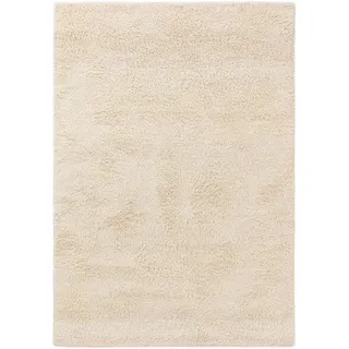 benuta Pure Wollteppich Berber Cream 80x150 cm , Textil , Rauten , Rechteckig , 80x150 cm , pflegeleicht , Teppiche und Böden, Teppiche, Schafwollteppiche