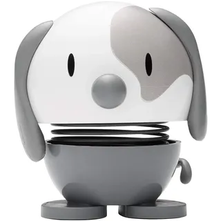 Hoptimist Tier, Hund, Wackelfigur & Glücksbringer Skandinavisch, Wohnzimmer & Schreibtisch Deko, Büro Gadget, Tolle Kleine Geschenke, 5,5 x 5,9 x 7,3 cm, Small, Grau