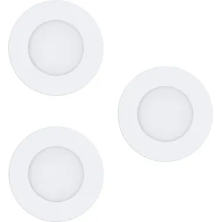 Eglo Connect LED-Einbauleuchte Fueva 3er-Set Ø 8,5 cm Weiß