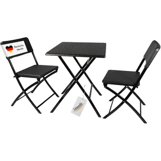 Lemodo Balkon-Set 3-tlg. Schwarz