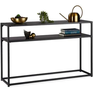 Relaxdays Konsolentisch 70 x 110 x 30 cm schwarz