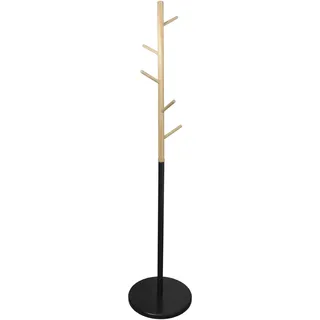 HOME DECO FACTORY HD6225 Miko Kleiderständer, 180 cm, Möbel, für Kleidung, Holz/MDF, 178 cm, Schwarz