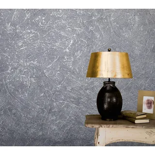 Marburg Vliestapete »Vintage Deluxe«, Betonoptik, grau/silberfarben
