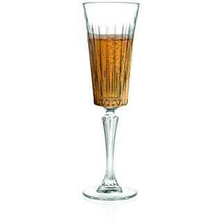 Avilia Set mit 6 Sektgläsern aus Kristallglas, 21 cl, Champagner- und Prosecco-Gläser, ideal für Partys und besondere Anlässe, 23,8 x 7 cm